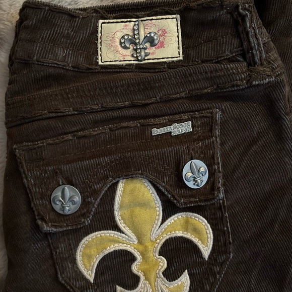 Brown Laguna Beach Flare Jeans with Embroidered Pockets - Picture 4 of 7